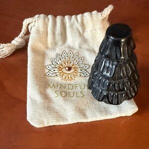 Black Obsidian Crystal Tree Carving